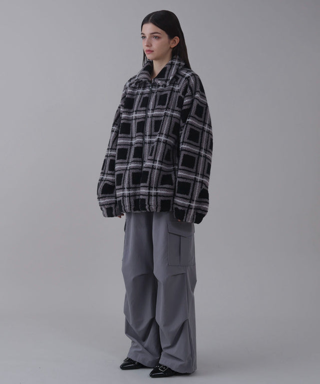 ﾌﾞﾗｯｸﾁｪｯｸ モデル：162cm L着用