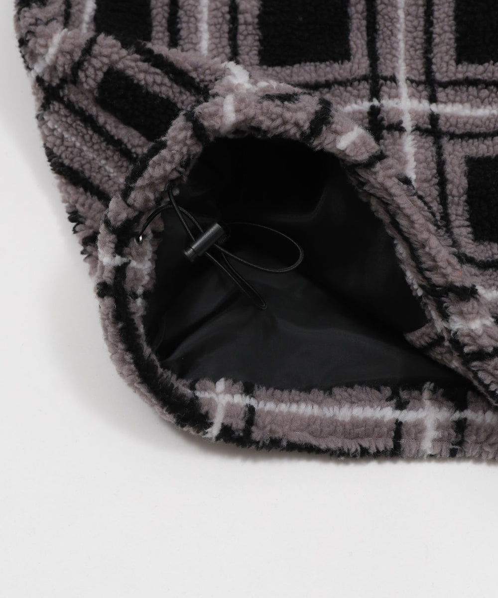 ボアチェックブルゾン