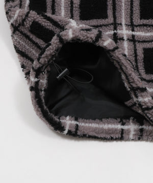 ボアチェックブルゾン