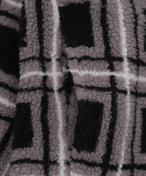 ボアチェックブルゾン