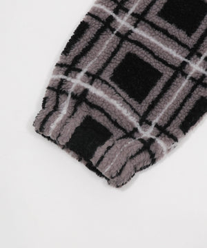 ボアチェックブルゾン