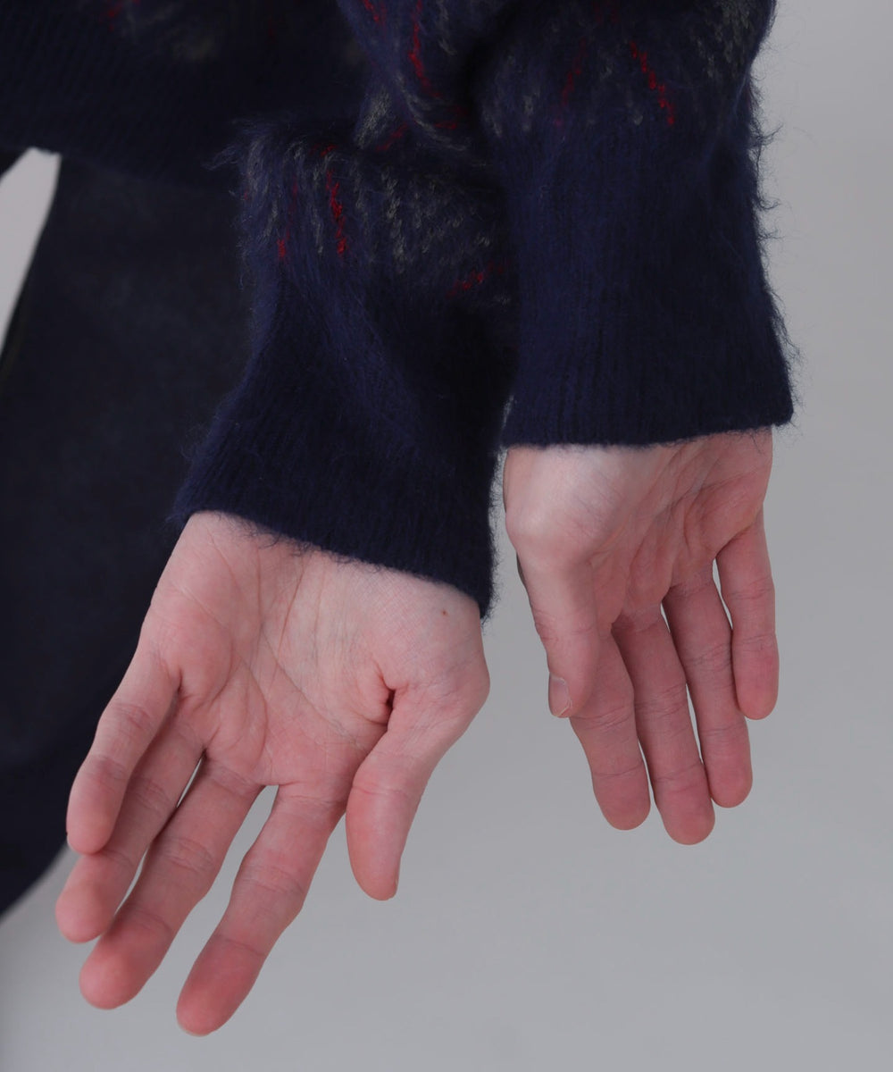 アーガイルニットポロ