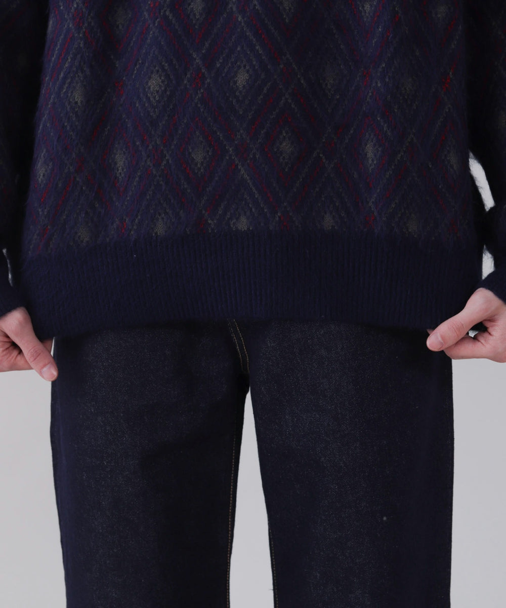 アーガイルニットポロ