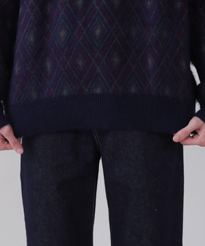 アーガイルニットポロ