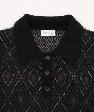 アーガイルニットポロ