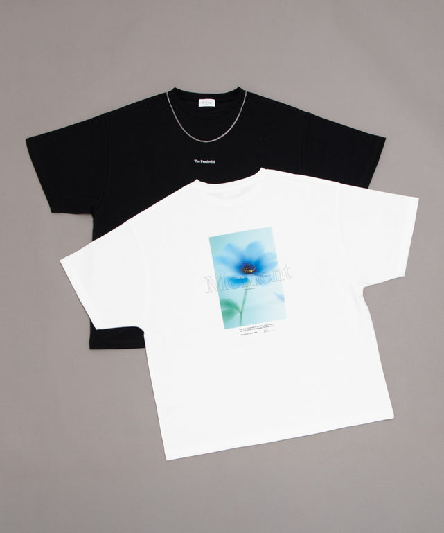 アクセ付きフォトグラフィックT（SS）/ホワイト