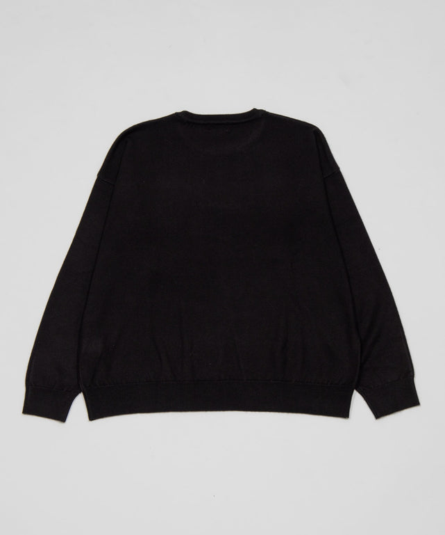 アクセ付きワンポイントニットプルオーバー（LS）