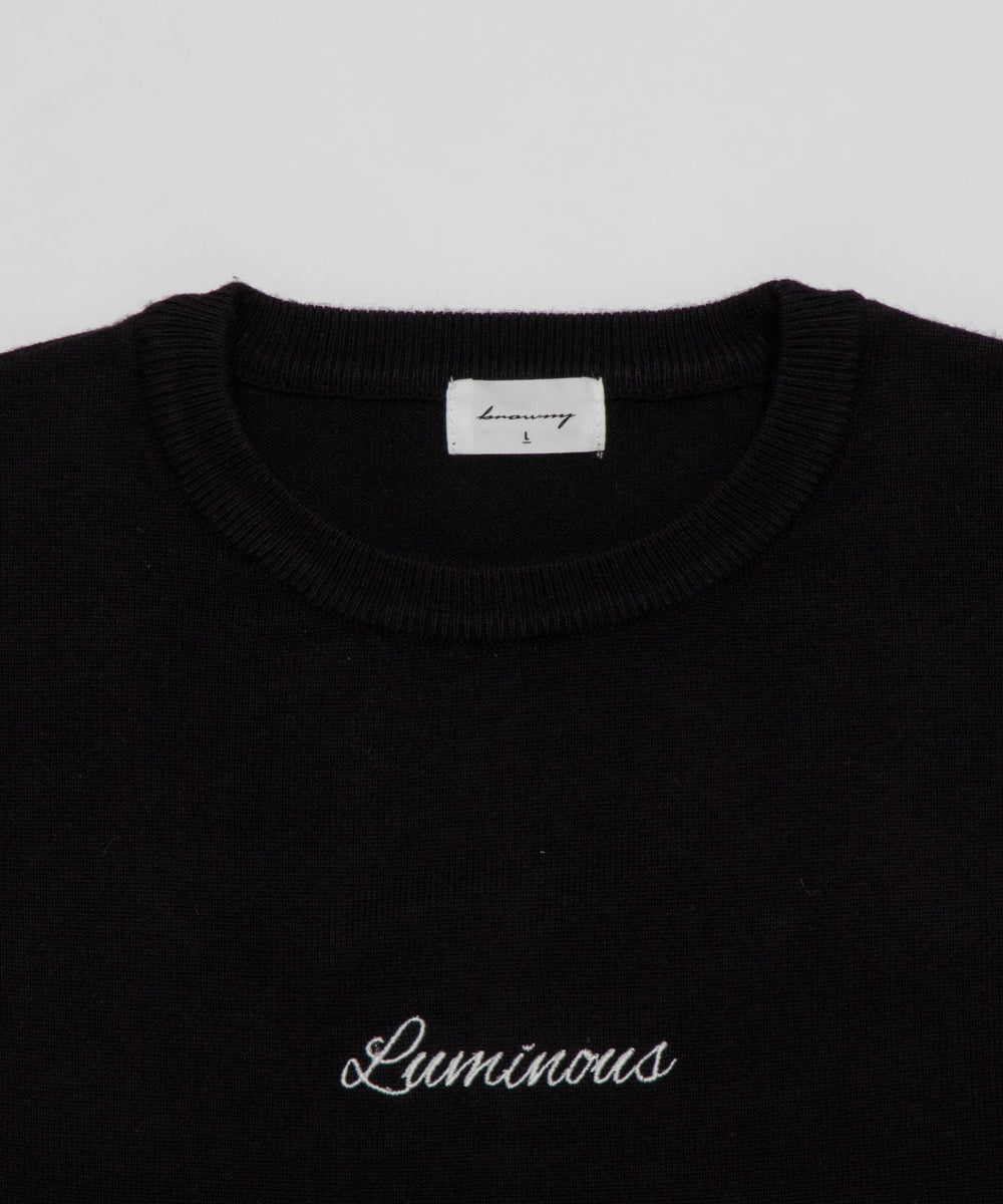 アクセ付きワンポイントニットプルオーバー（LS）