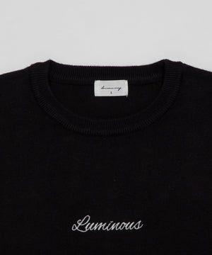 アクセ付きワンポイントニットプルオーバー（LS）