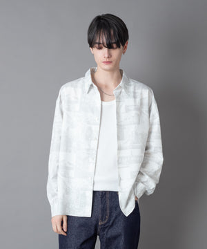 柄2(サックス/チェック)  モデル：180㎝　L着用