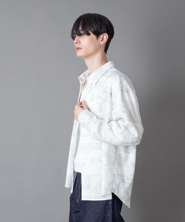 柄2(サックス/チェック)  モデル：180㎝　L着用