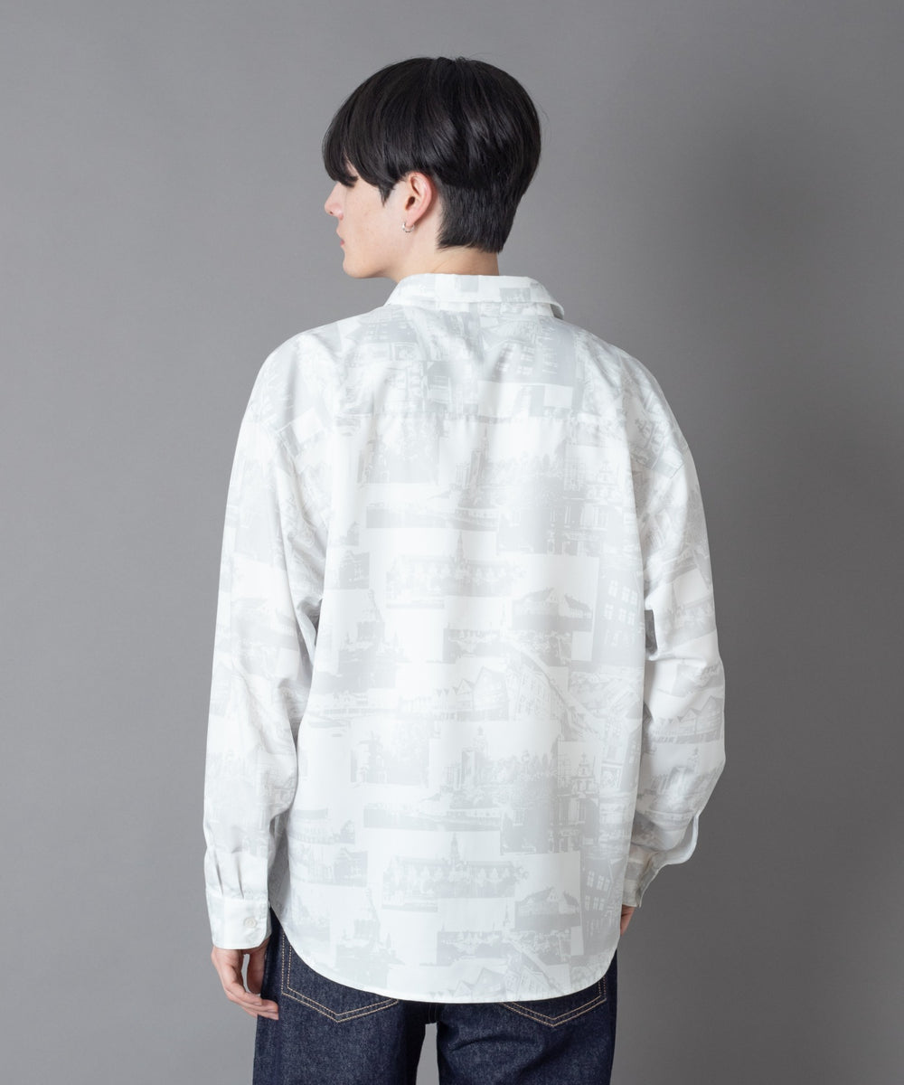 柄2(サックス/チェック)  モデル：180㎝　L着用