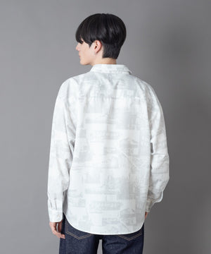 柄2(サックス/チェック)  モデル：180㎝　L着用