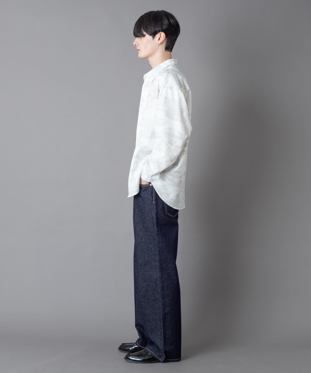 柄2(サックス/チェック)  モデル：180㎝　L着用