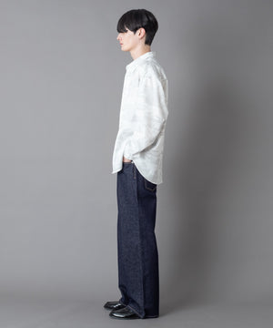 柄2(サックス/チェック)  モデル：180㎝　L着用