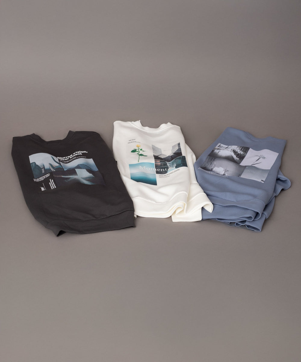 アクセ付きフォトグラフィックプルオーバー