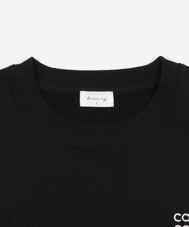 ショートドロストワンポイント刺繍プルオーバー