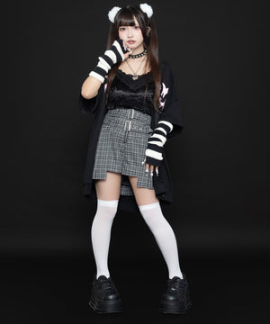 ブラックチェック モデル:150cm F着用