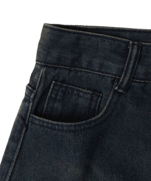 クラッシュフレアデニムスカート