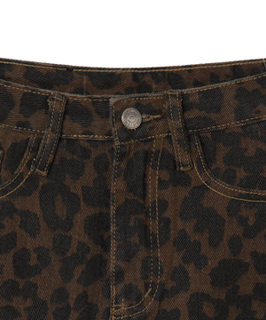 レオパードダメージミニスカパン