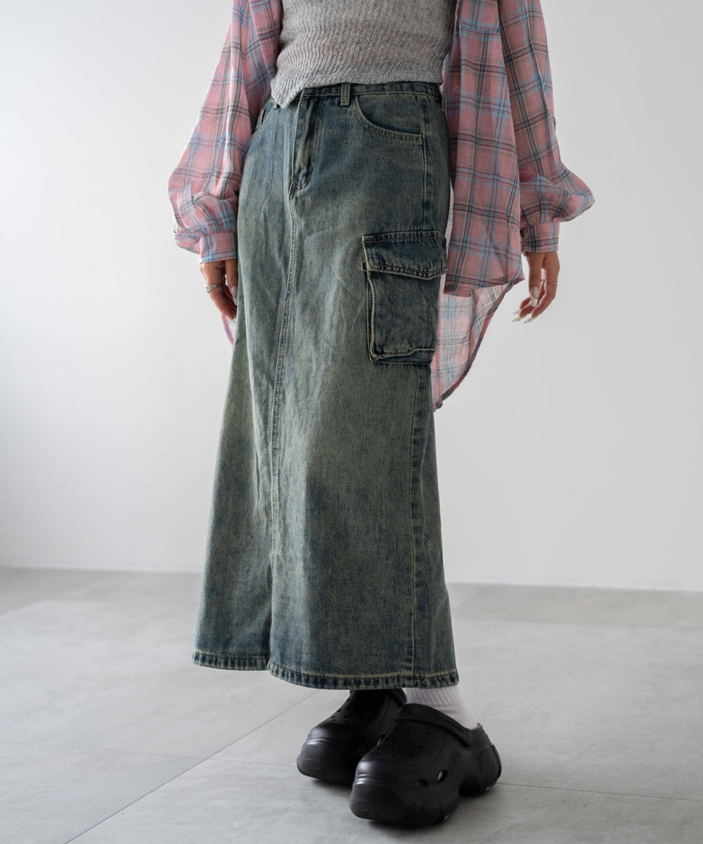 デニム中濃色　モデル：155㎝　F着用