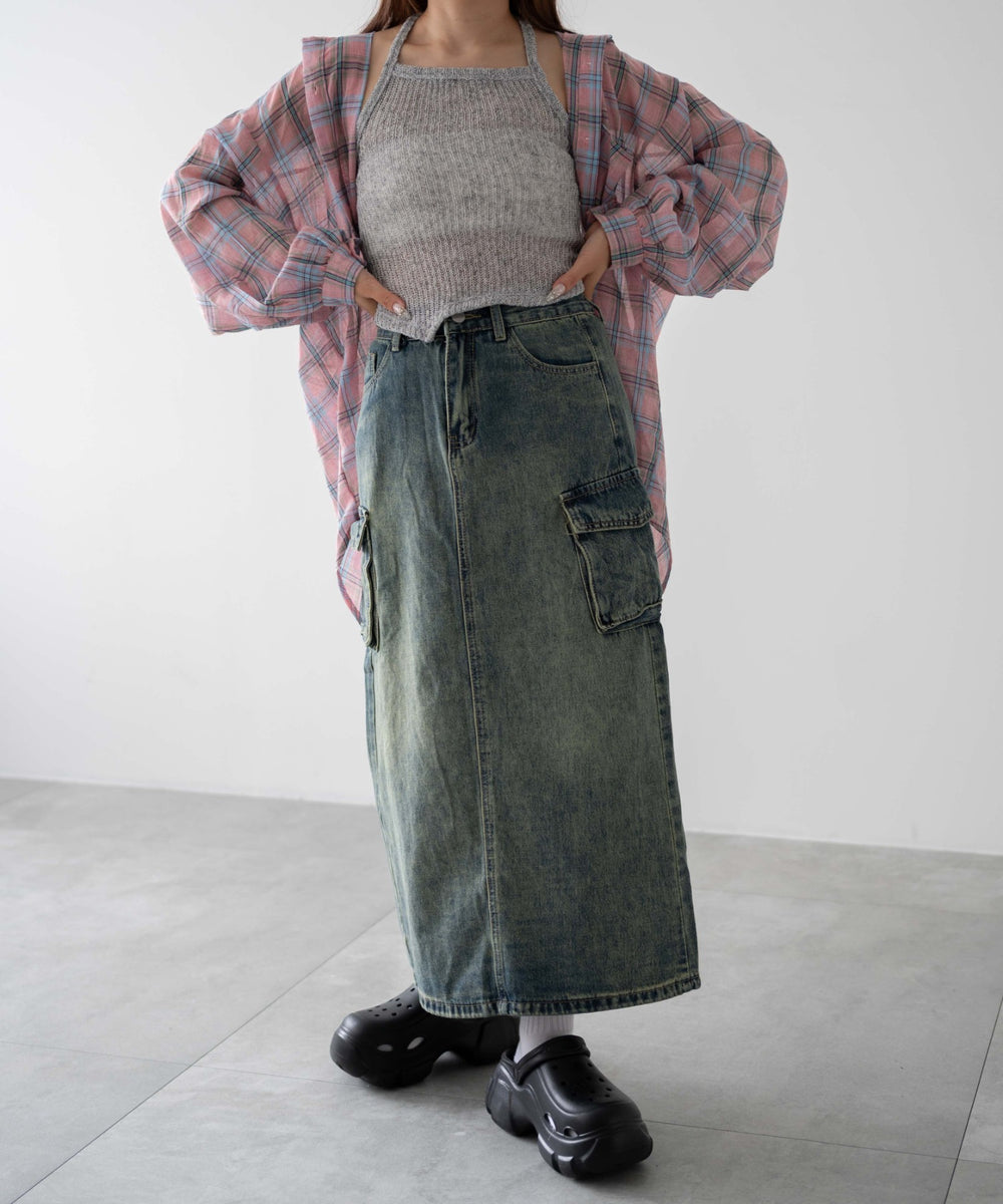 デニム中濃色　モデル：155㎝　F着用