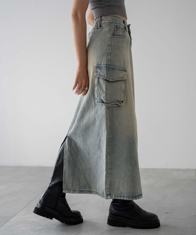 デニム淡色　モデル：155㎝　F着用