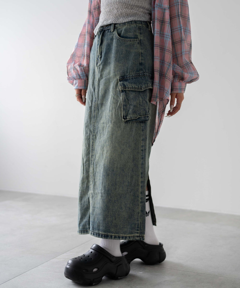 デニム中濃色　モデル：155㎝　F着用