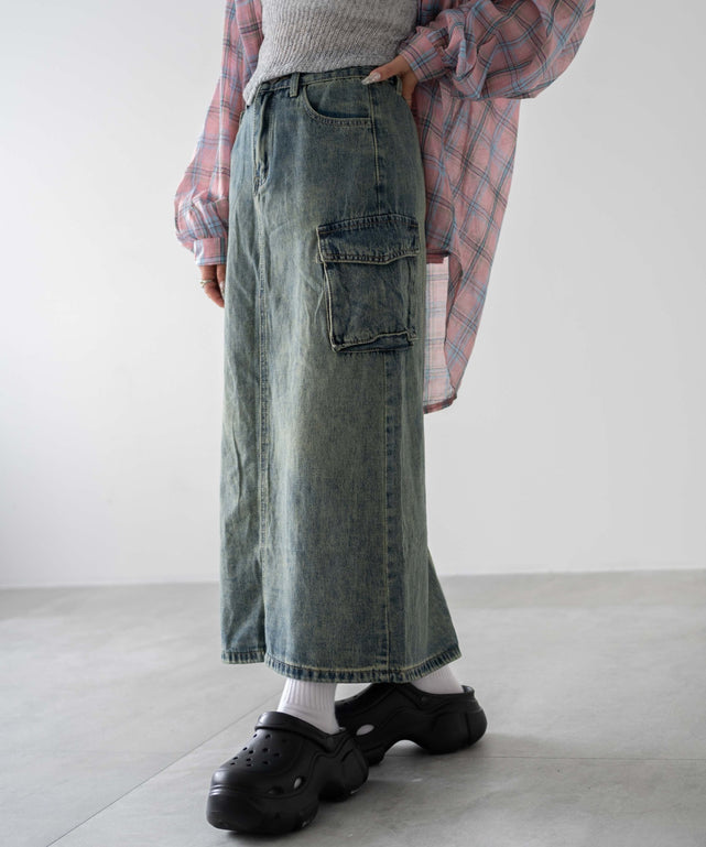 デニム中濃色　モデル：155㎝　F着用