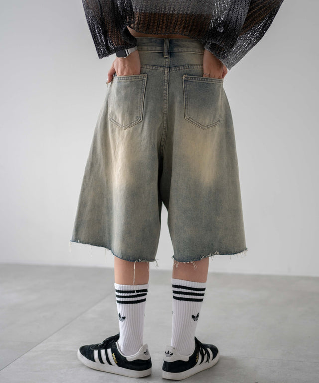 デニム淡色　モデル：155㎝　M着用