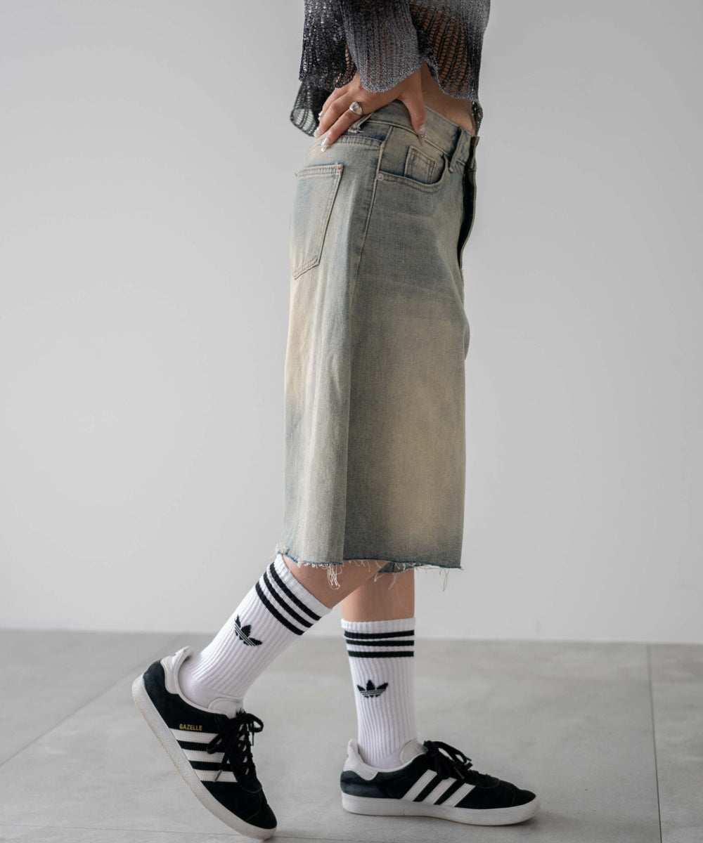 デニム淡色　モデル：155㎝　M着用