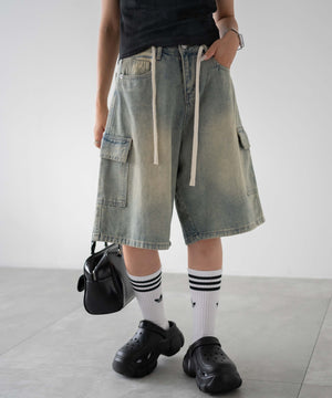 デニム淡色　モデル：155㎝　M着用