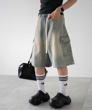 デニム淡色　モデル：155㎝　M着用