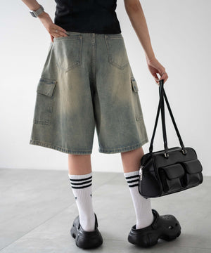 デニム淡色　モデル：155㎝　M着用