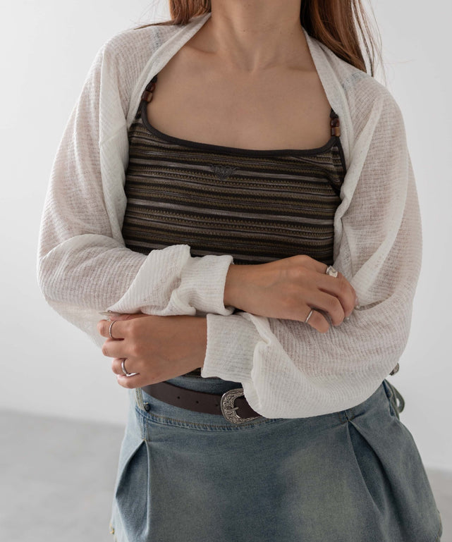 ホワイトアイボリー　モデル：155㎝　F着用