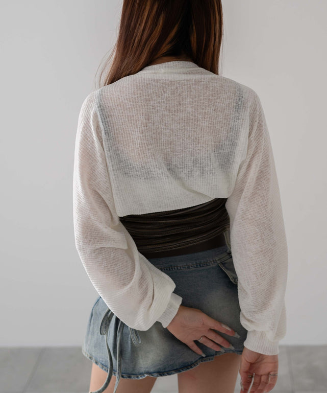 ホワイトアイボリー　モデル：155㎝　F着用