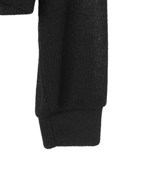 透かし編みクロップドパーカー