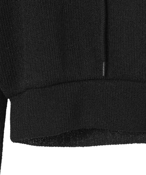 透かし編みクロップドパーカー