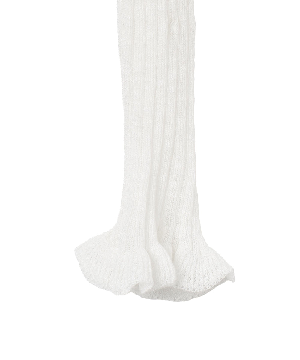 フリルデザインリボンカーデ