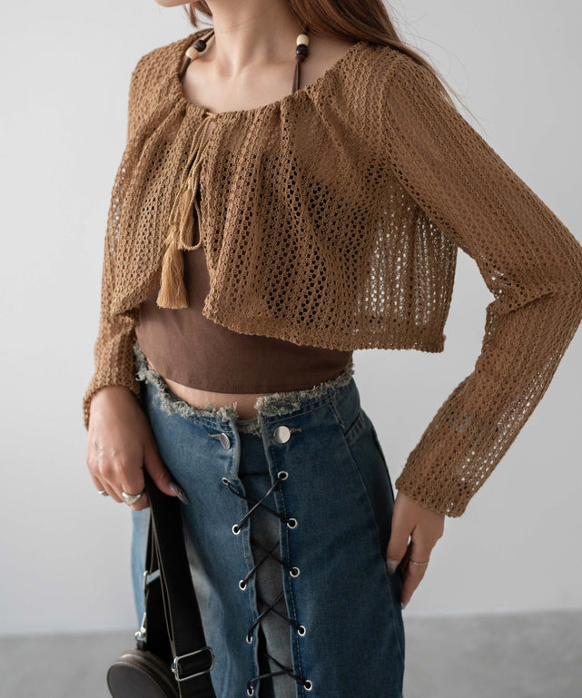 ブラウン　モデル：155㎝　F着用