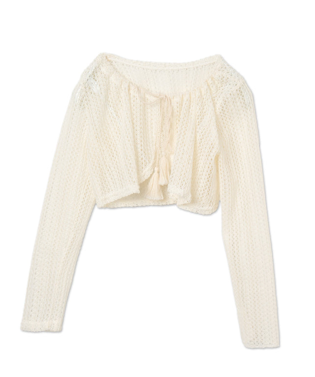 ビーズデザインキャミSETメッシュカーデ