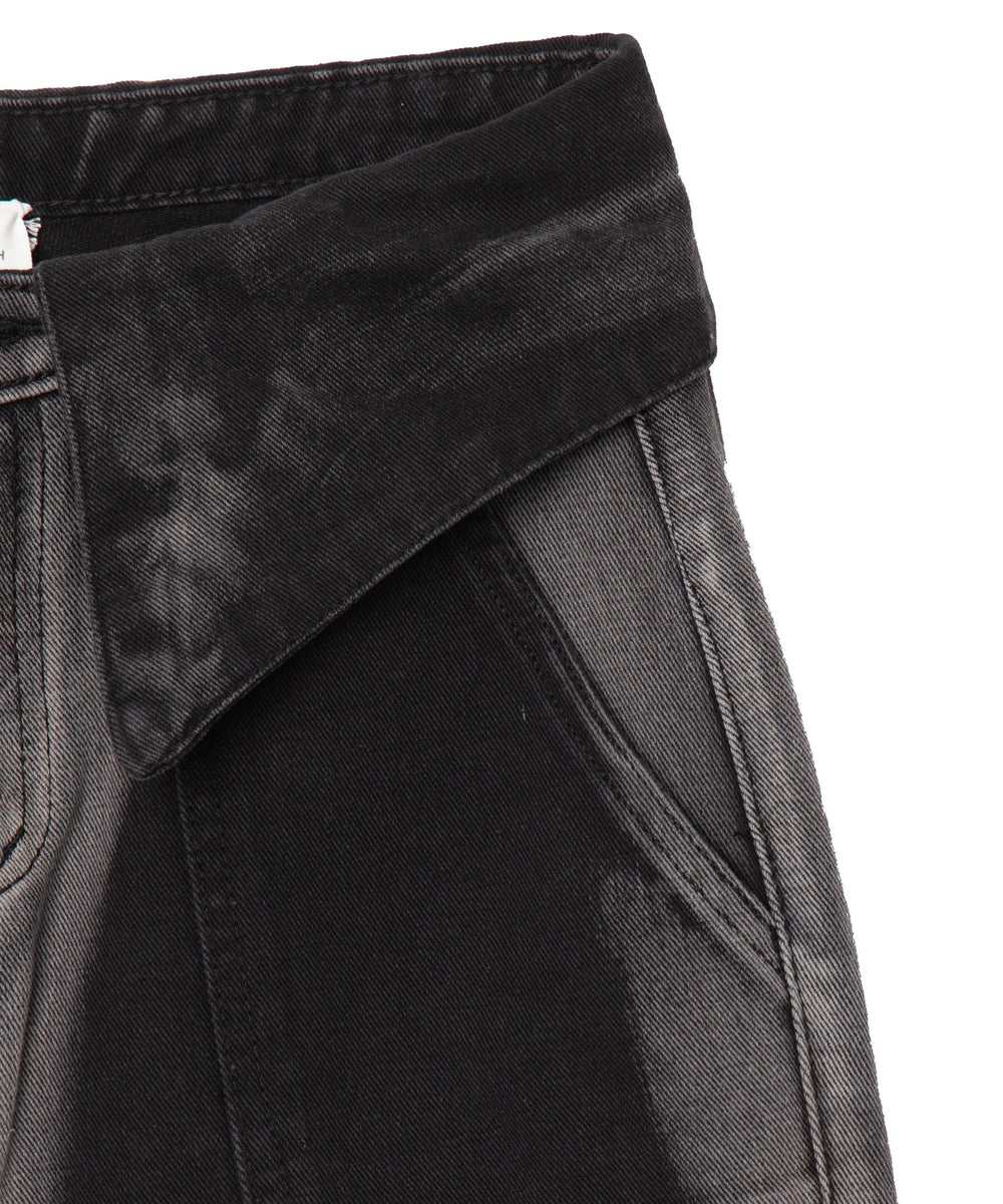 ウエストロールダウン2ラインデニム