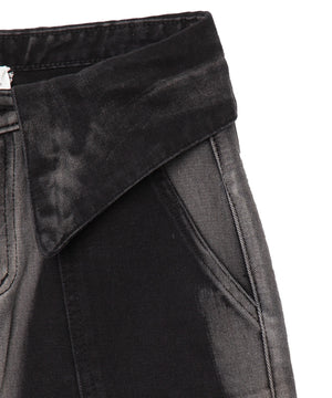 ウエストロールダウン2ラインデニム