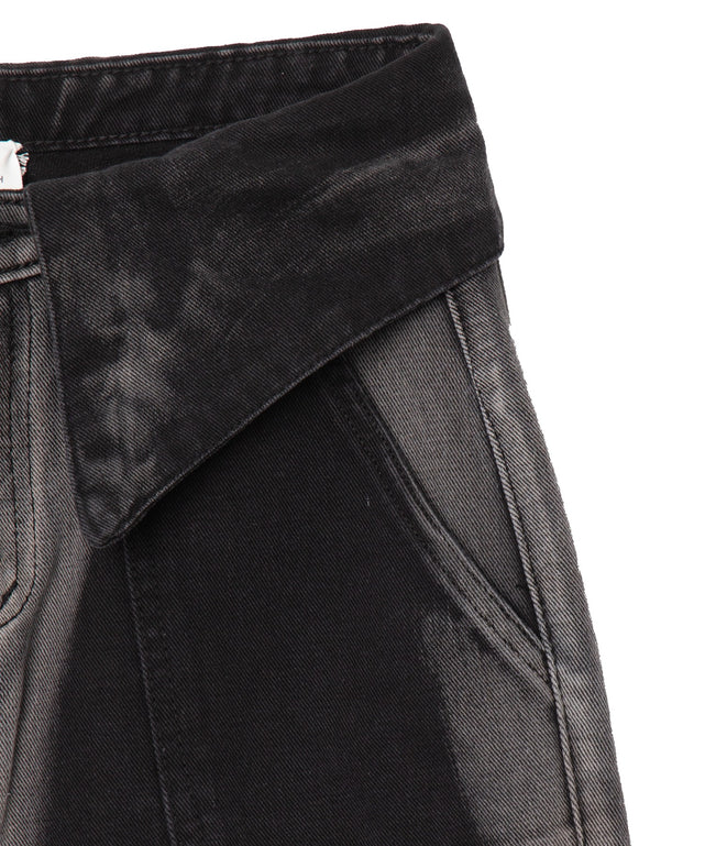 ウエストロールダウン2ラインデニム