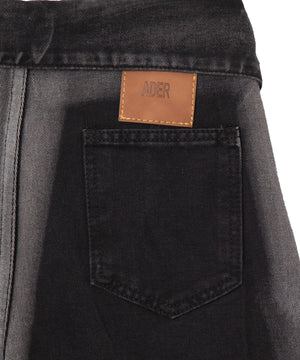 ウエストロールダウン2ラインデニム