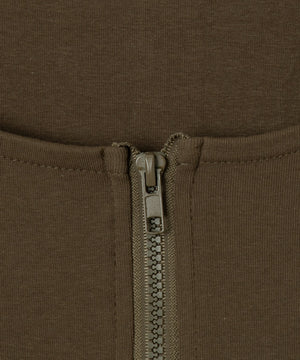 WジップカーブヘムスリーブロンT