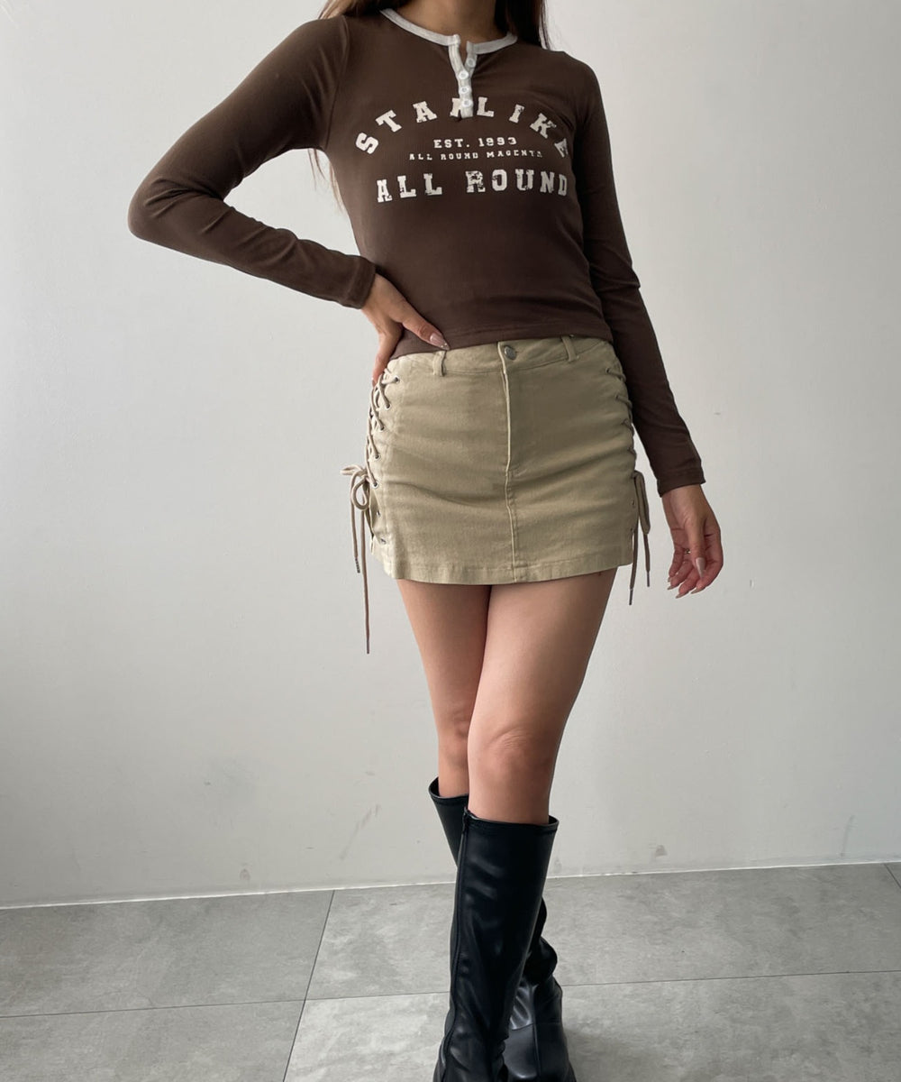 ブラウン　モデル:155cm F着用