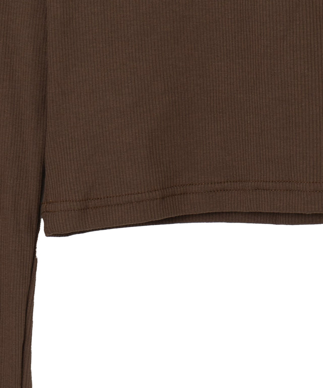 ヘンリーVネックボタンリブロンT