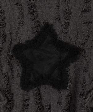 サイドギャザースターダメージトップス