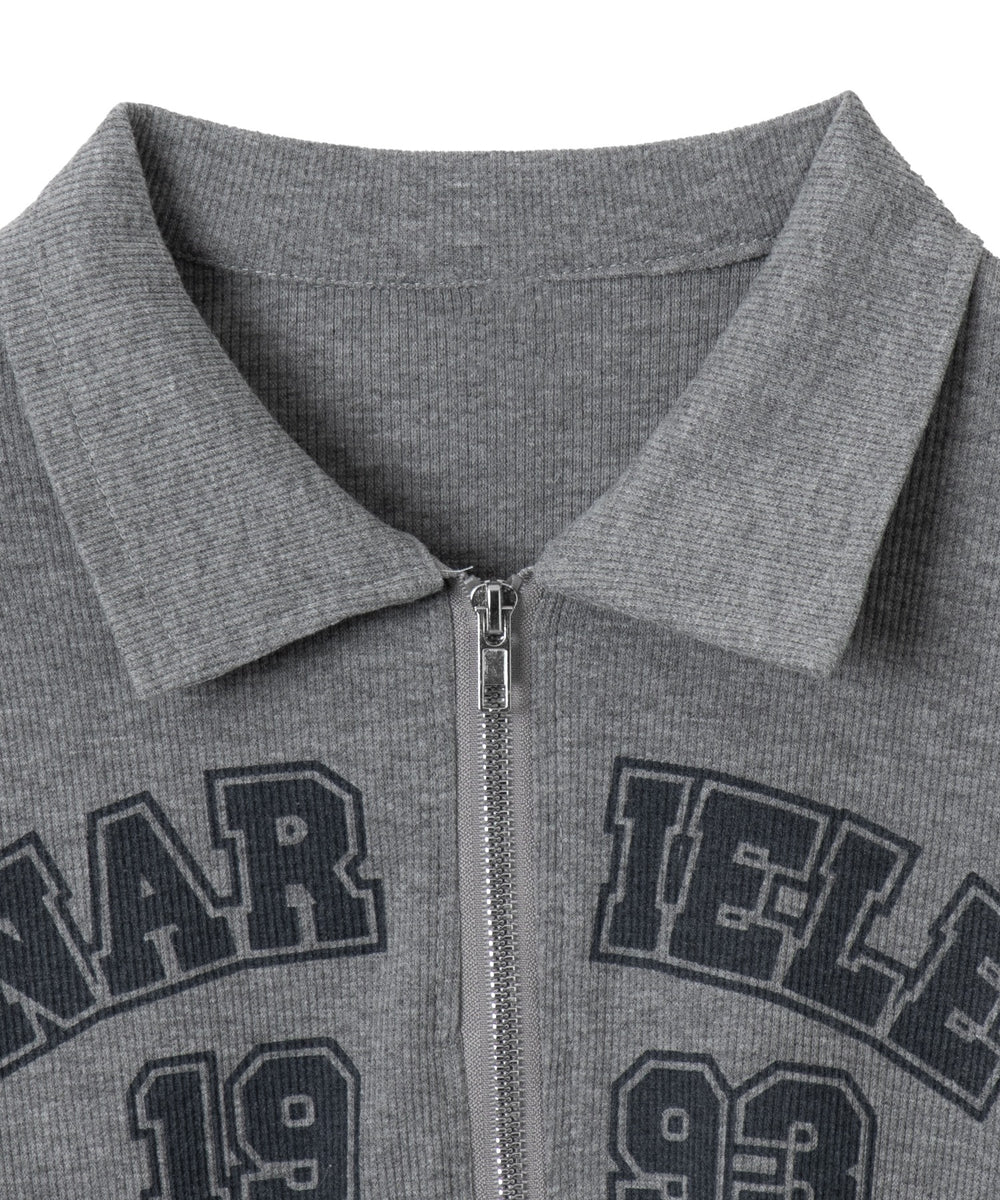 WジップナンバリングロゴロンT